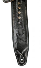 Load image into Gallery viewer, Walker & Williams C-35 Black Premium Leather with Studs Double Padded Strap