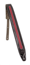 Load image into Gallery viewer, Walker &amp; Williams C-34 Black and Red Double Padded Premium Leather Strap
