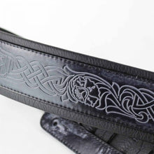 Load image into Gallery viewer, Walker &amp; Williams GB-182 Cobalt Black Brushed Celtic Braid Design Padded Strap
