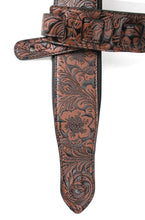 Load image into Gallery viewer, Walker &amp; Williams G-971 Brown Embossed Strap with Padded Glove Leather Back
